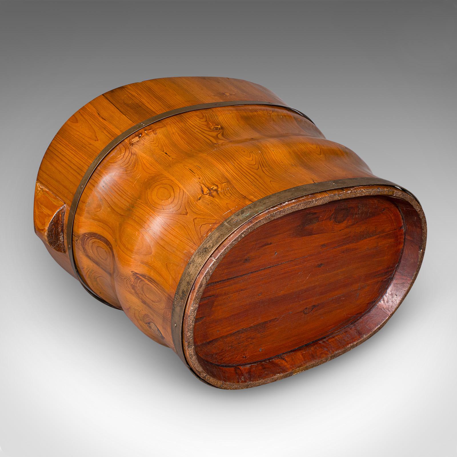 Antique Waste Paper Basket, Austrian, Cedar, Home Office Bin, Victorian, C.1900 For Sale 3