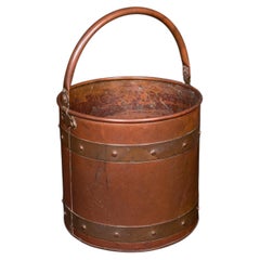 Antique Waste Paper Basket, English, Copper, Study, Office, Cornish, Edwardian