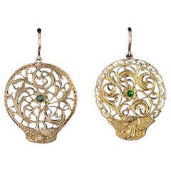 Antique Watch Cock Conversion Earrings