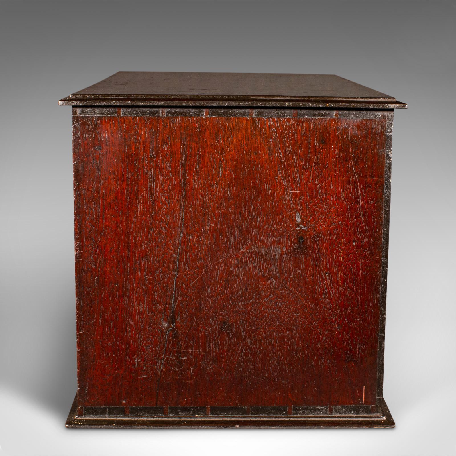 British Antique Watchmaker's Cabinet, English, Tabletop Work Chest, Victorian, C.1860 For Sale