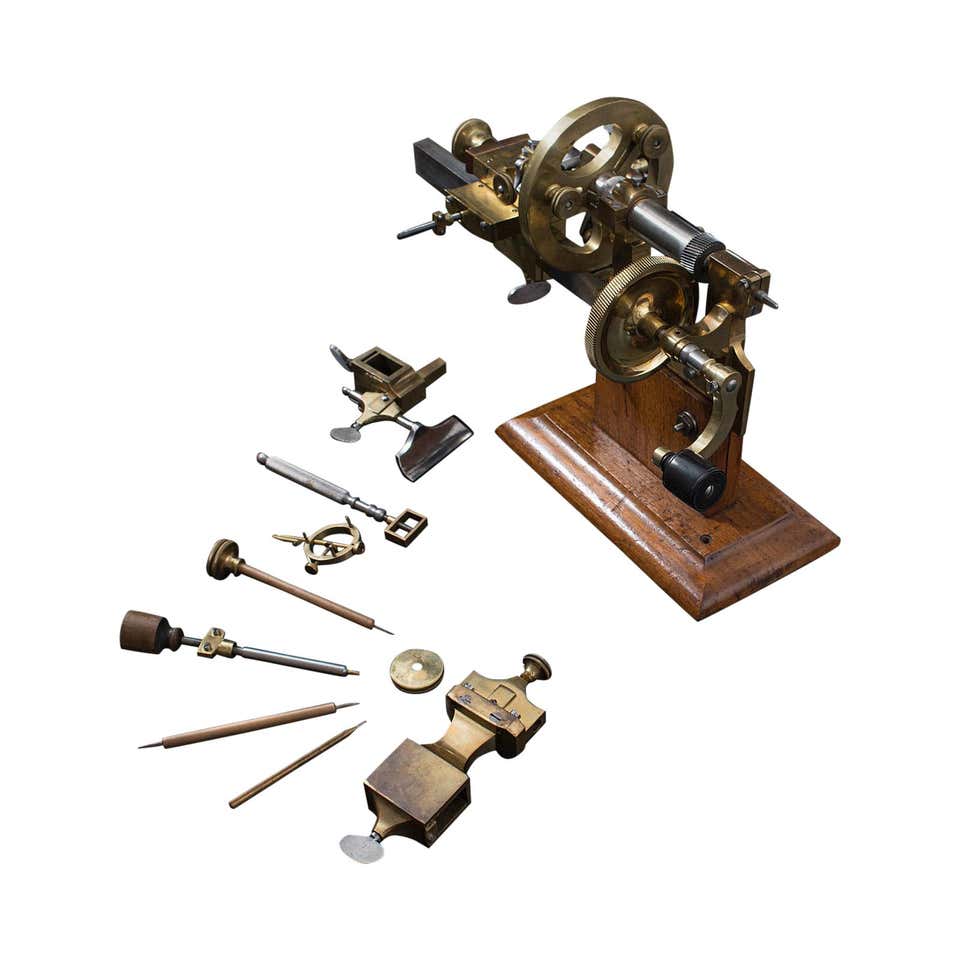 Old Toools Watchmaker Antique Desktop Watchmaker's Lathe, Swiss, Brass, Jacot, Craftsman's ...
