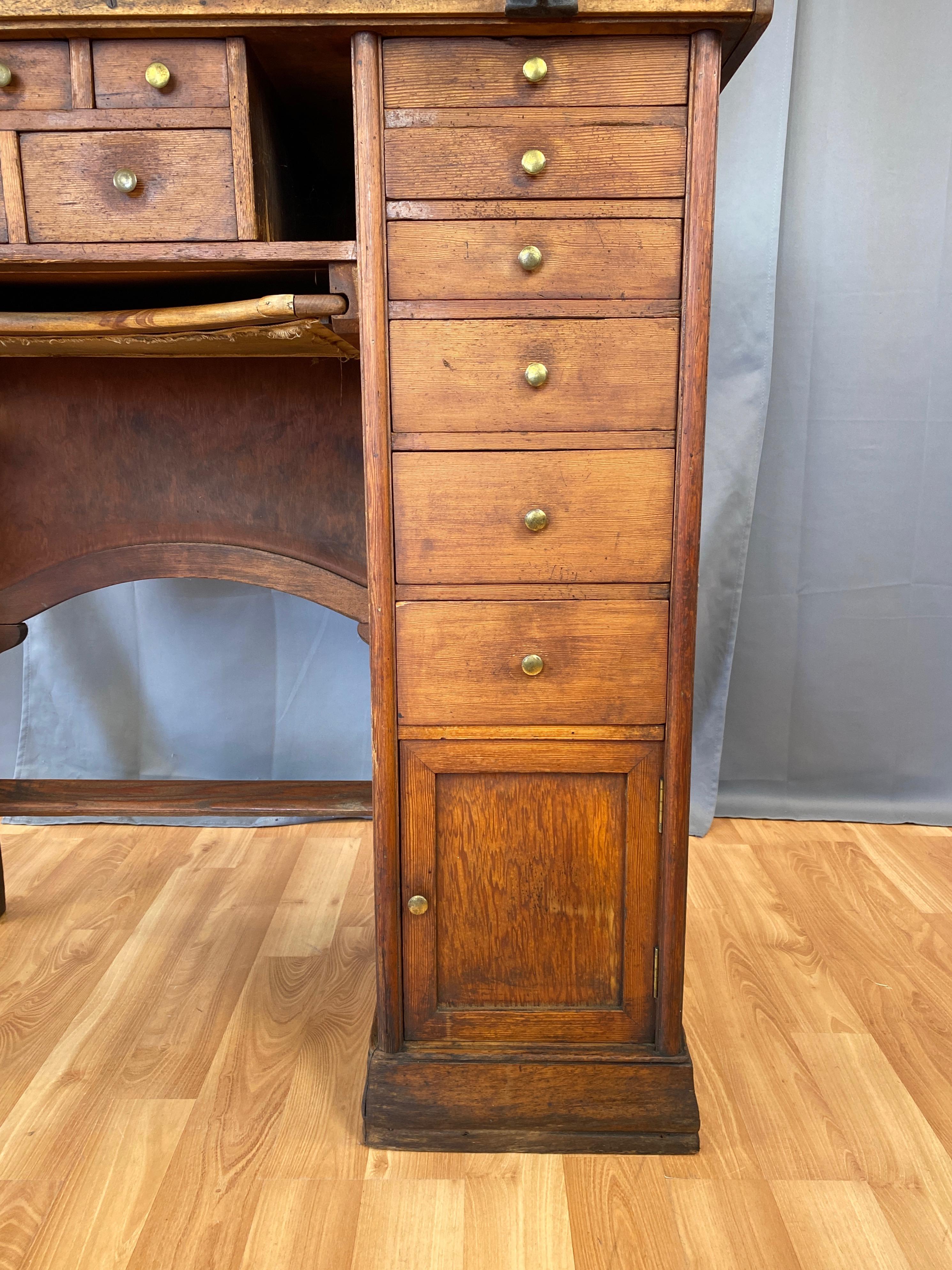 Antique Watchmaker’s or Jeweler’s Workbench or Tall Desk, 1920s 5