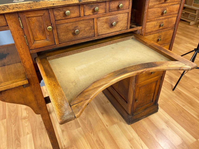 Antique Watchmaker’s or Jeweler’s Workbench or Tall Desk, 1920s at