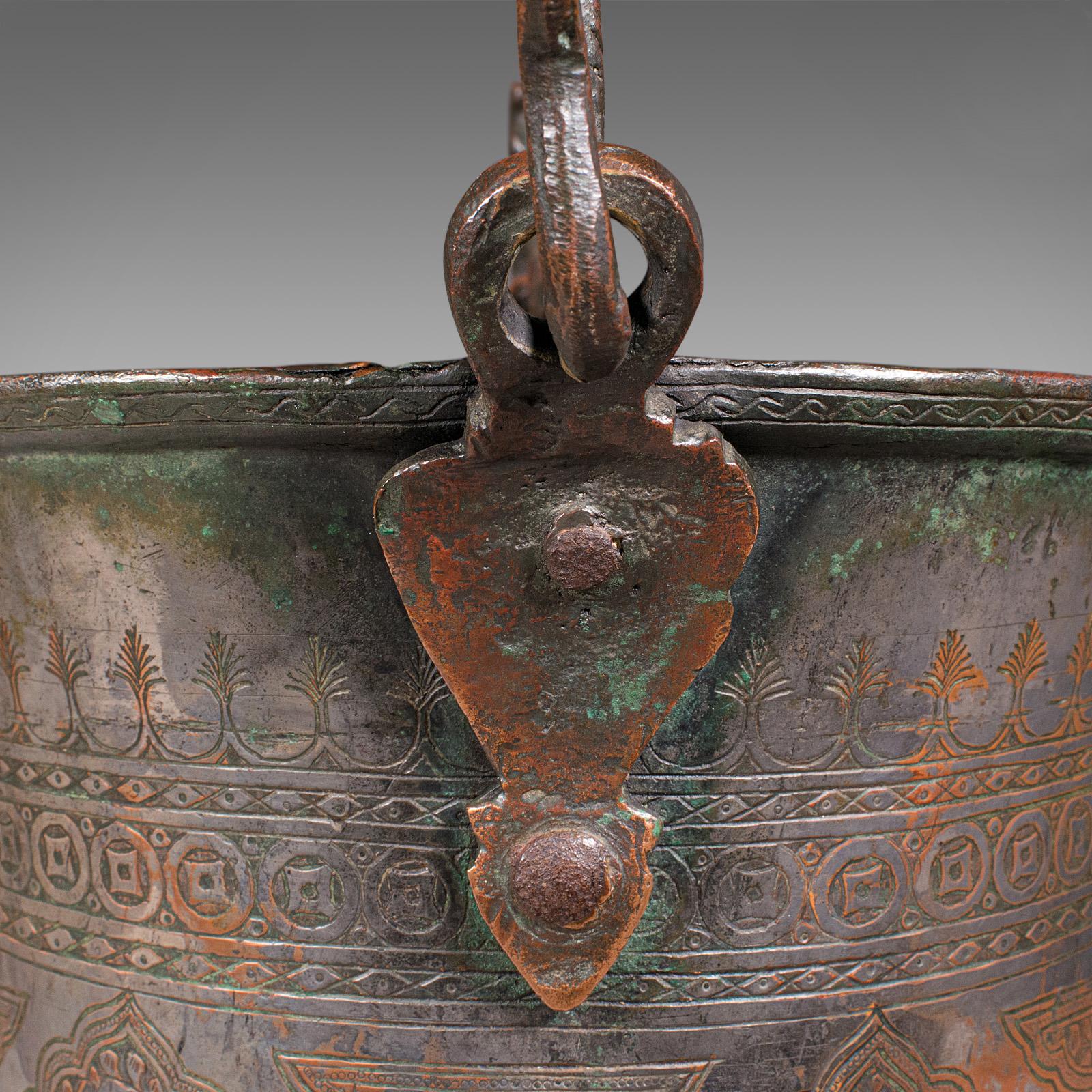 Seau à eau antique birman, cuivre argenté, magasin de cheminée, géorgien, vers 1800 en vente 5