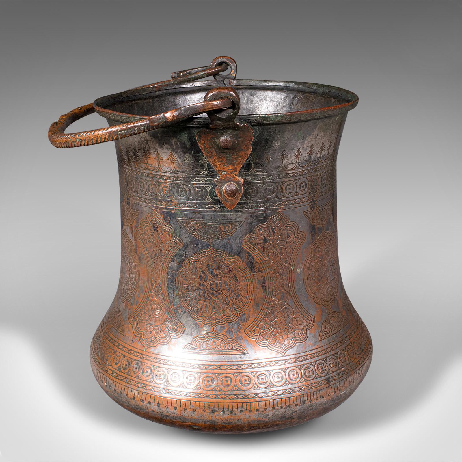 Birman Seau à eau antique birman, cuivre argenté, magasin de cheminée, géorgien, vers 1800 en vente