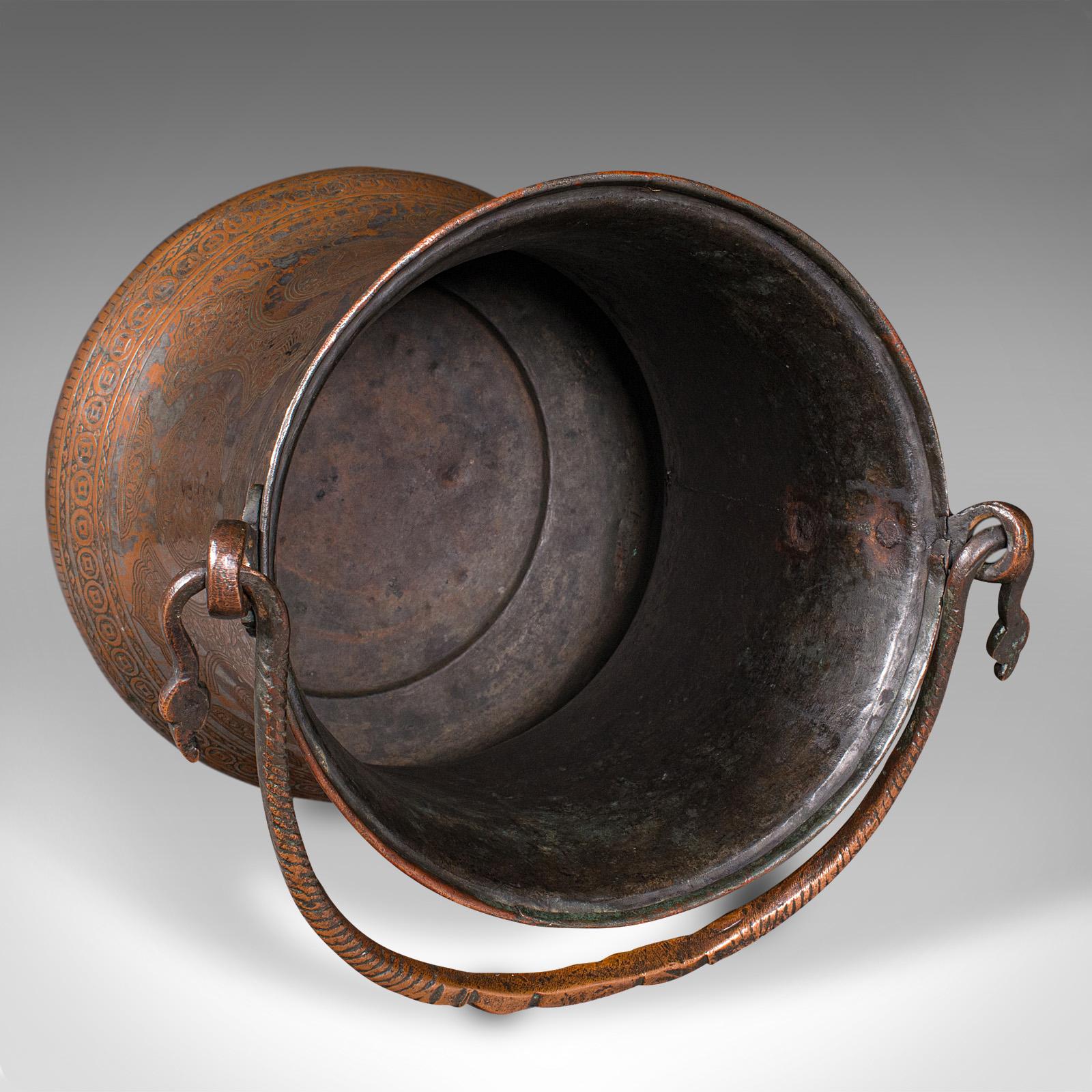Seau à eau antique birman, cuivre argenté, magasin de cheminée, géorgien, vers 1800 en vente 1