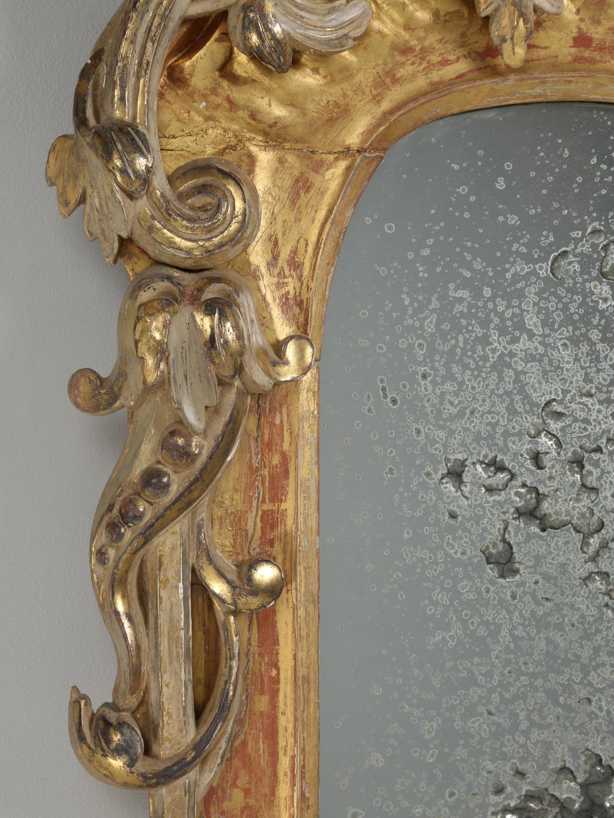 Antique Water Gilded Carved Mirror from Scotland, circa 1890 5