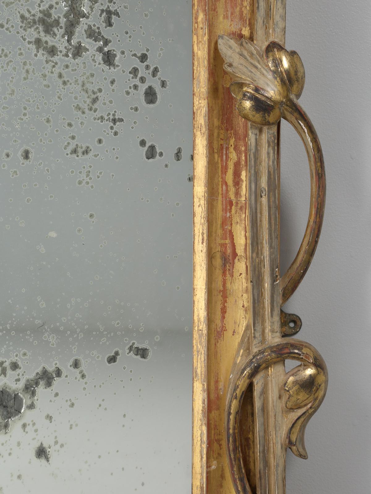 Scottish Antique Water Gilded Carved Mirror from Scotland, circa 1890