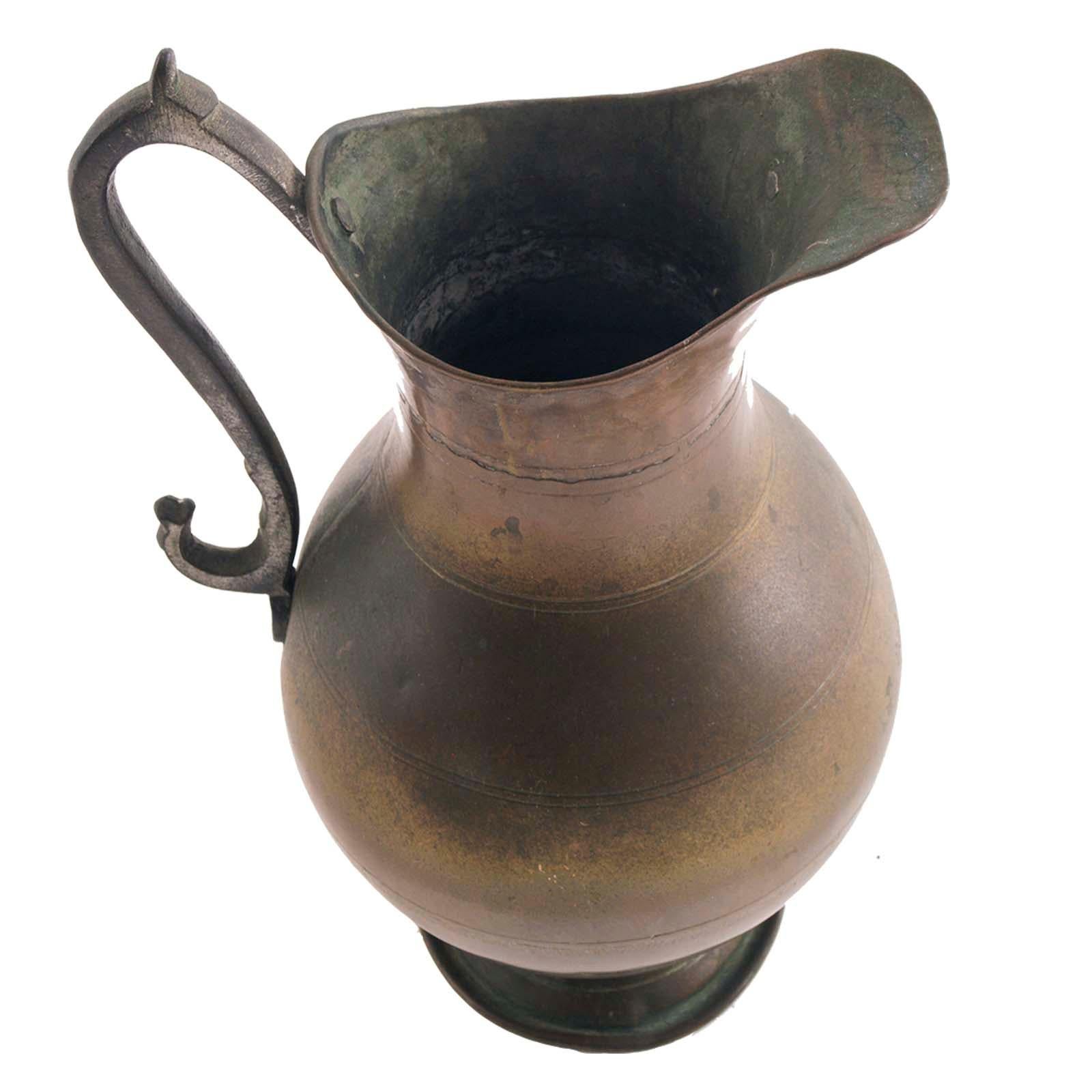 Baroque Antique Water Jug or Pitcher, from the Ottoman Empire, Handmade in Heavy Copper