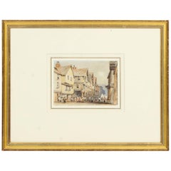 Antique Watercolor by George Pyne 19th Century