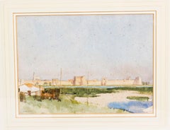 Antique Watercolor by William Russel Flint of Aiguss Mortes Dated 1920