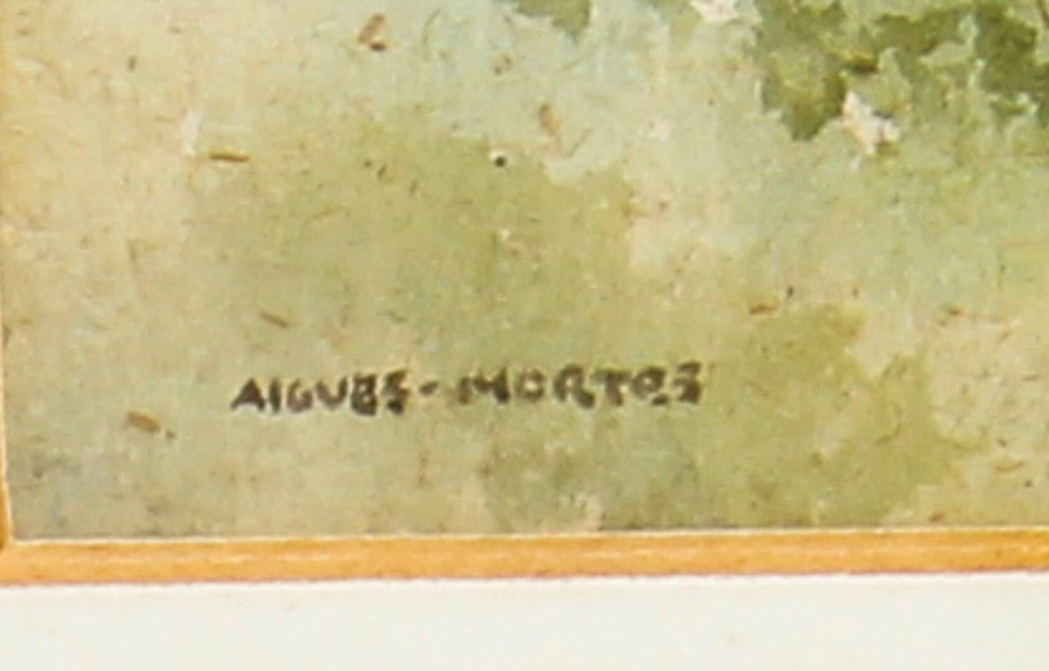 Early 20th Century Antique Watercolor by William Russel Flint of Aiguss Mortes Dated 1920