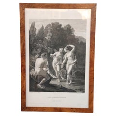 louis van der werff Antique Engraving by Louis Petit from a Painting by Van Der Werff