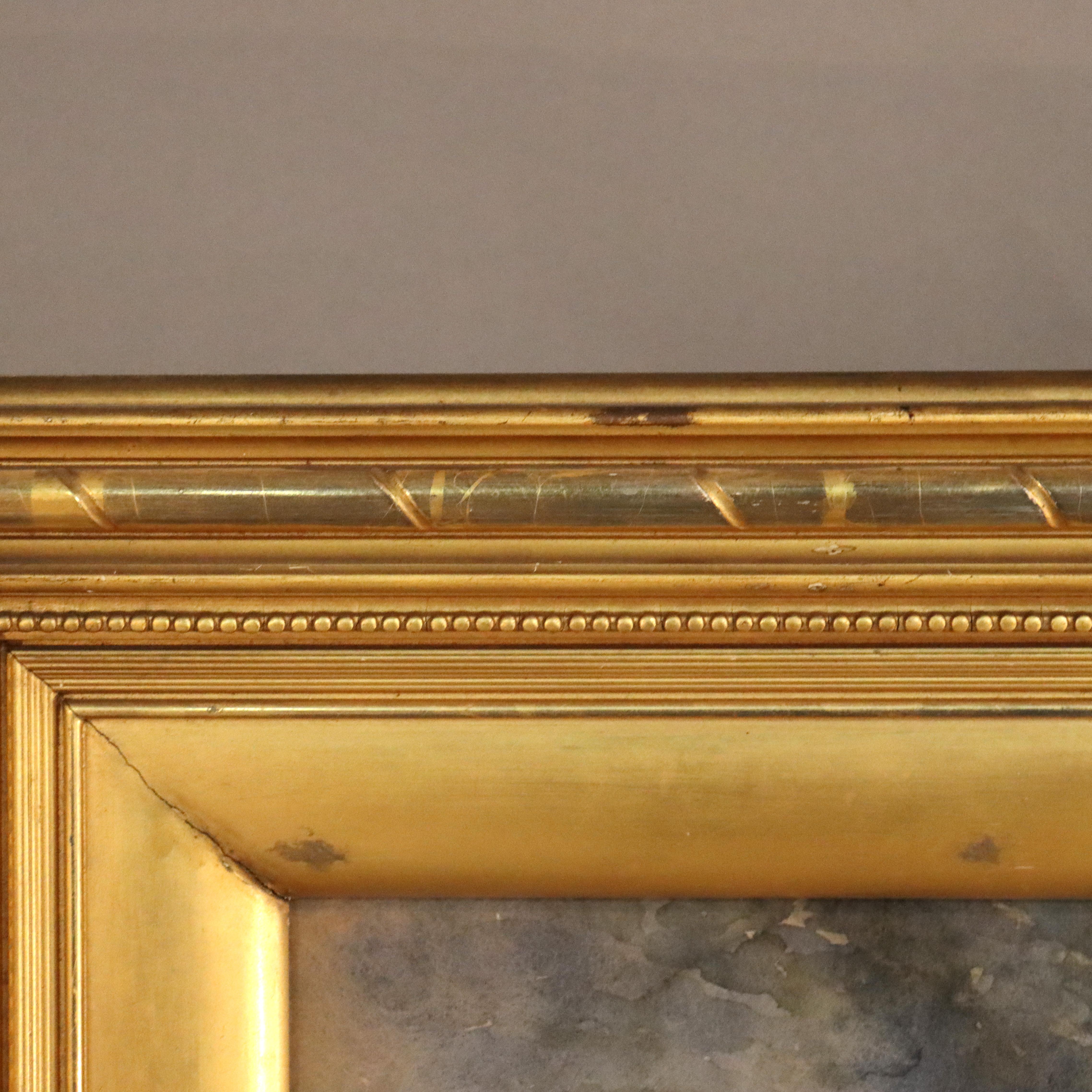 Aquarelle ancienne sur papier de deux enfants C1910 en vente 1