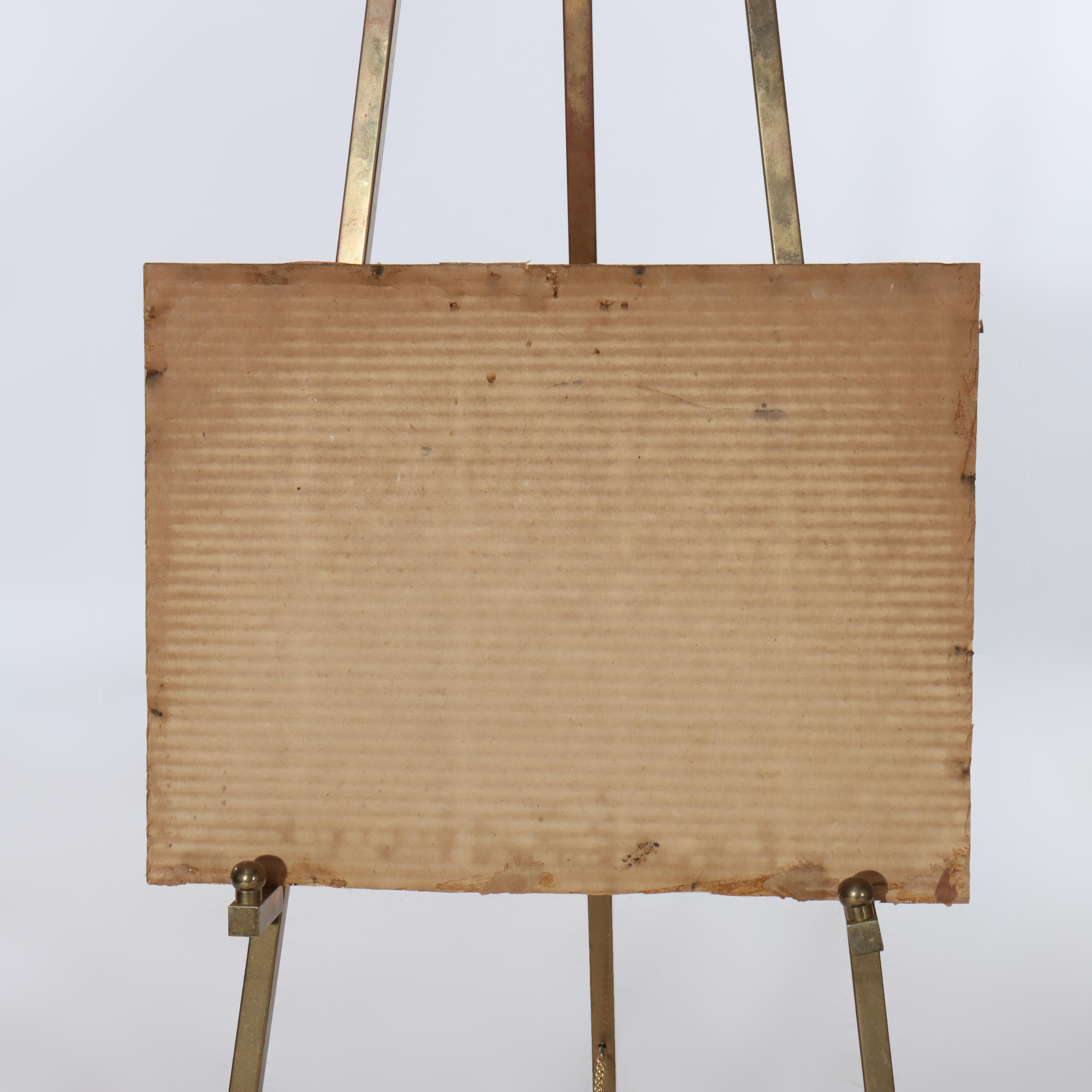 Aquarelle ancienne sur papier paysage marin signée par Hastings C1908 en vente 3