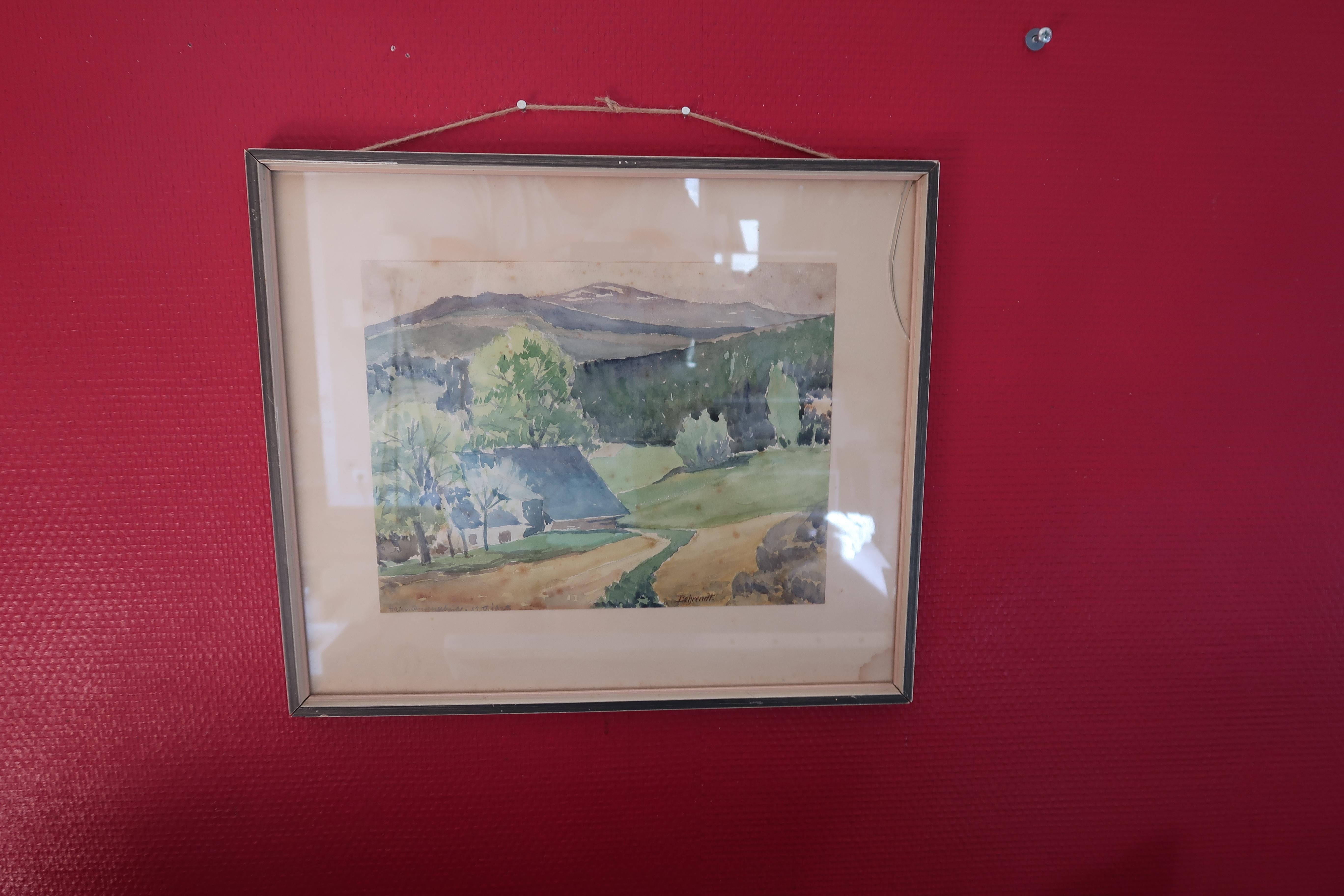 Cette aquarelle ancienne, signée 