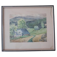 Antique Watercolor Painting, Signed Behrendt, 1923, Framed, 2C08