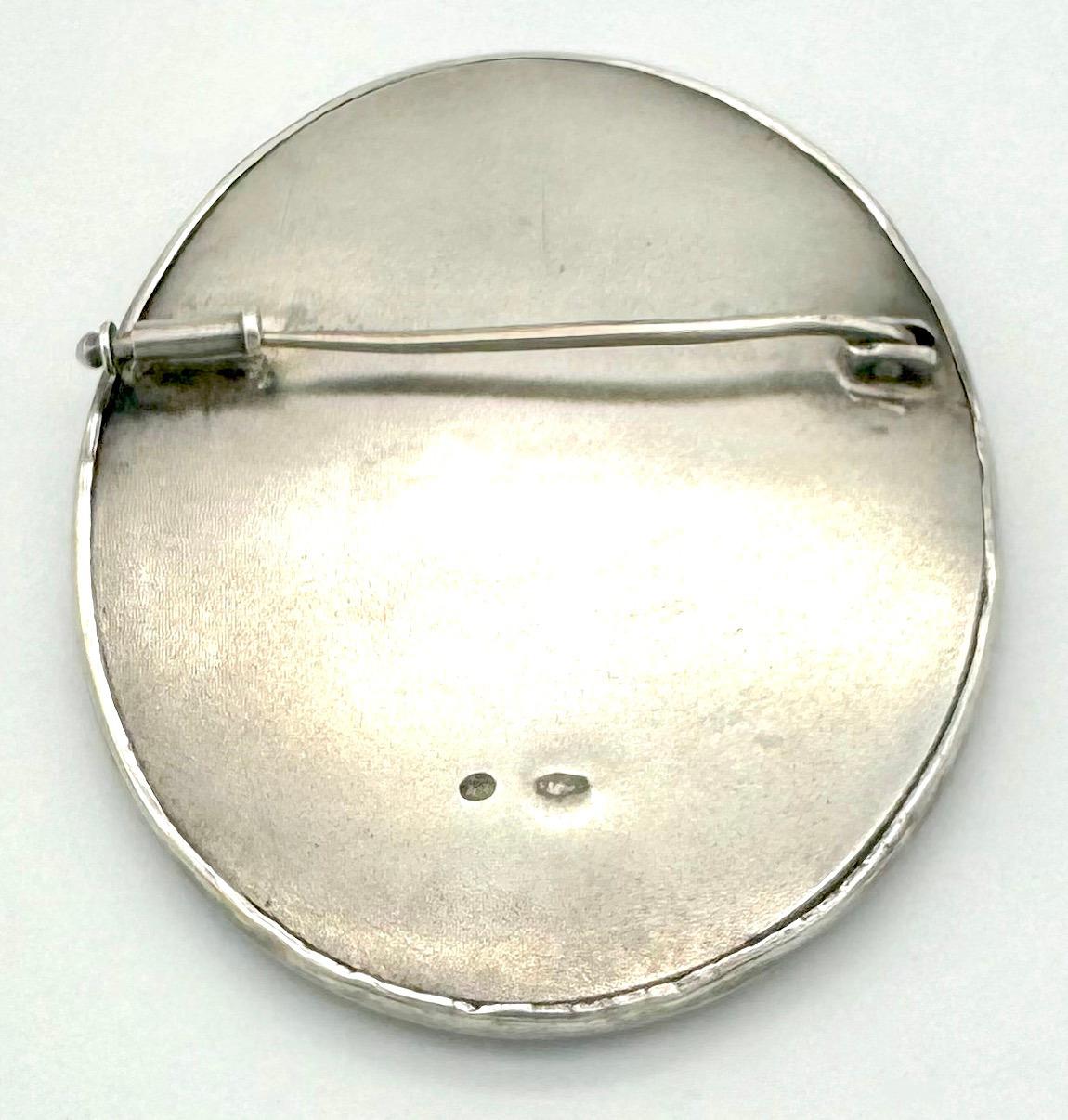 Acuarela antigua Pintura en miniatura Broche Escena romántica Plata Viena en Bueno estado para la venta en Munich, Bavaria