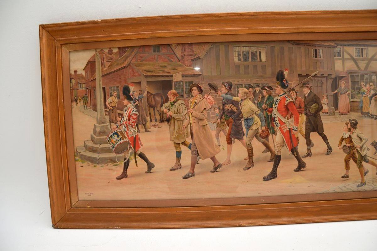 British Colonial Antique Watercolour Painting by Frank Dadd For Sale