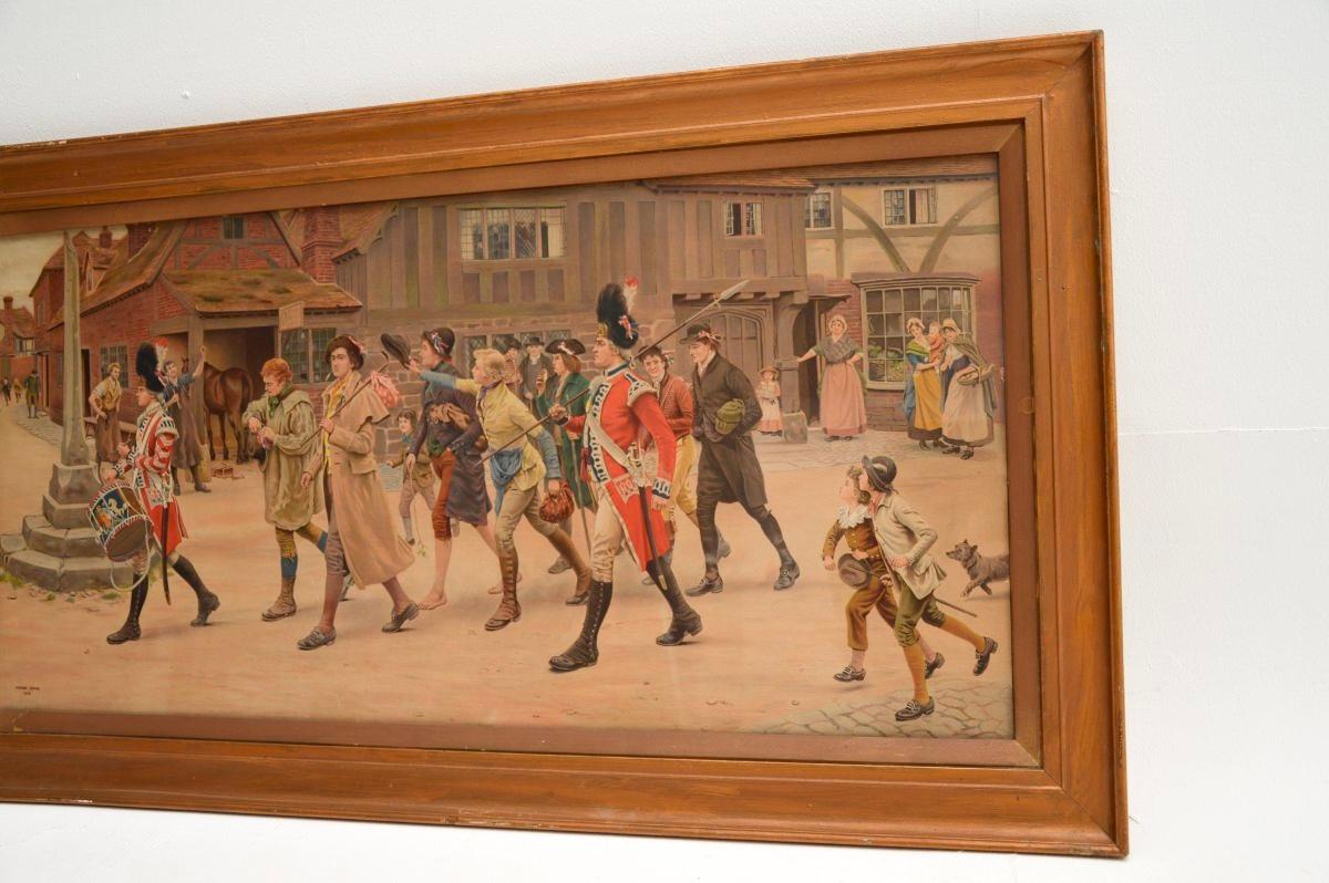 Hand-Painted Antique Watercolour Painting by Frank Dadd For Sale