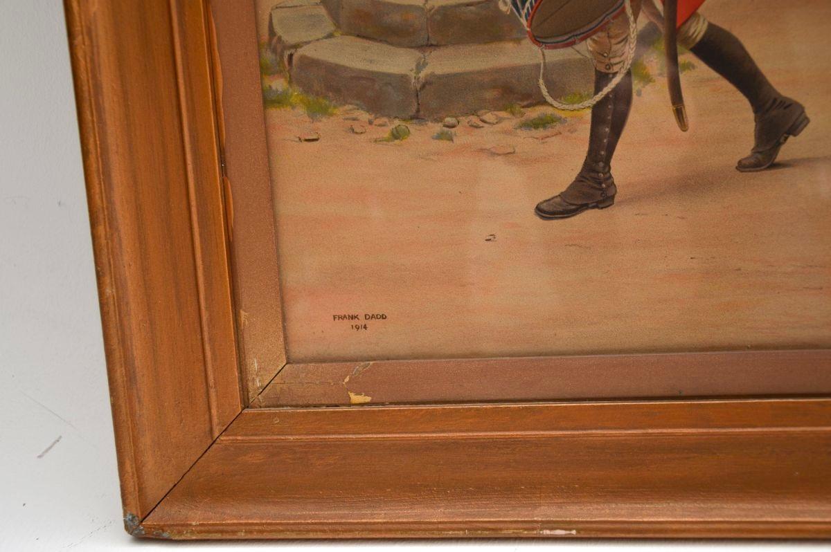 Canvas Antique Watercolour Painting by Frank Dadd For Sale