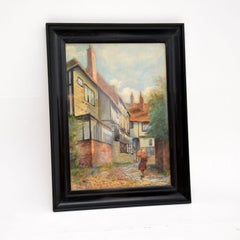 Antique Watercolour Painting of The Mermaid Inn, Rye by Annie L. Lee