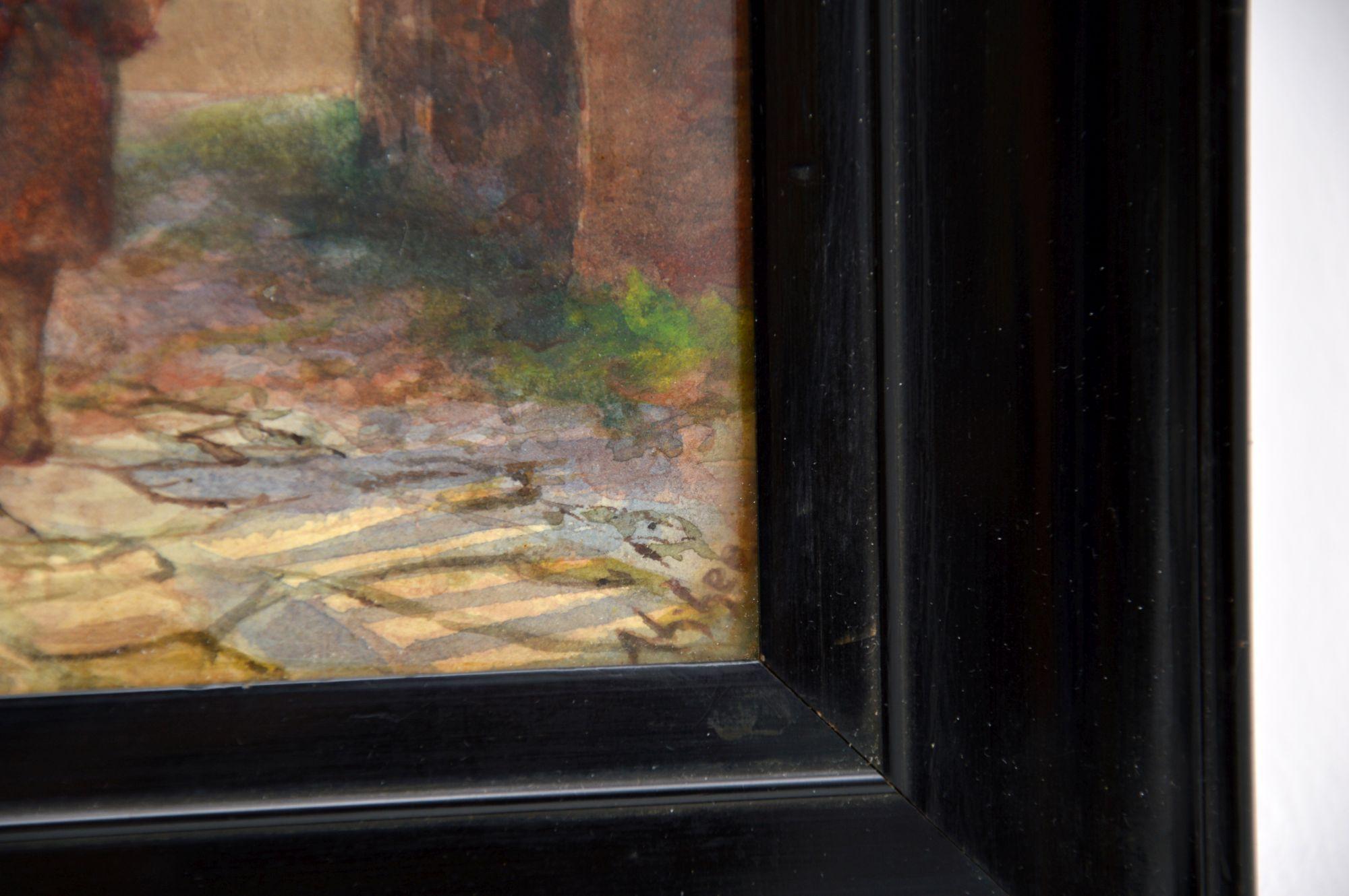 Peinture ancienne à l'aquarelle de l'auberge de la sirène, Rye, par Annie L. Lee Bon état - En vente à London, GB