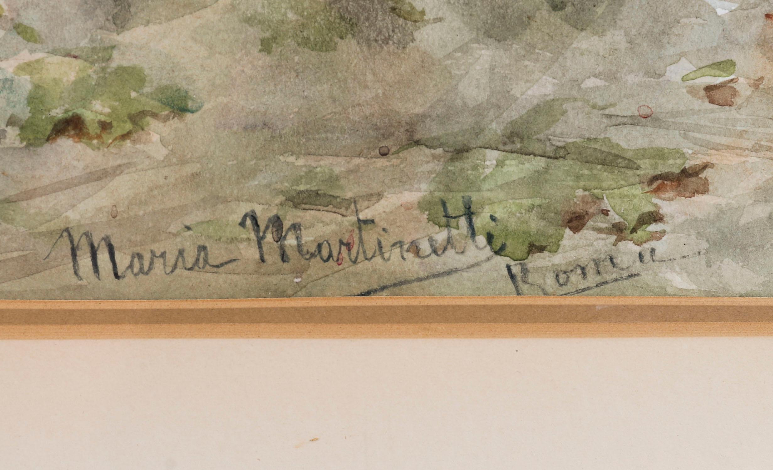 Antique Watercolour 'The Garden Music Recital' by Martinetti 19th Century For Sale 1