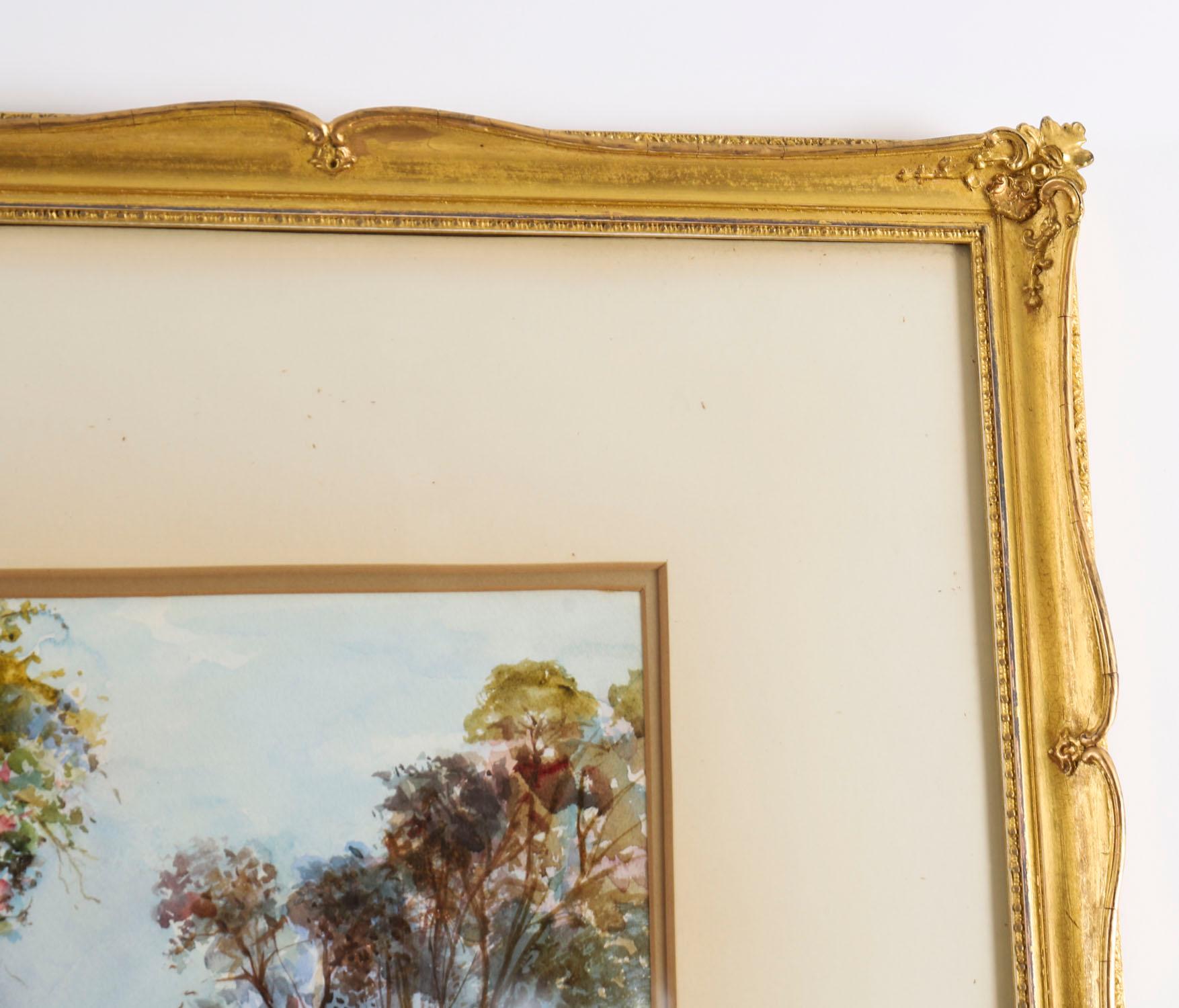 Antique Watercolour 'The Garden Music Recital' by Martinetti 19th Century For Sale 4