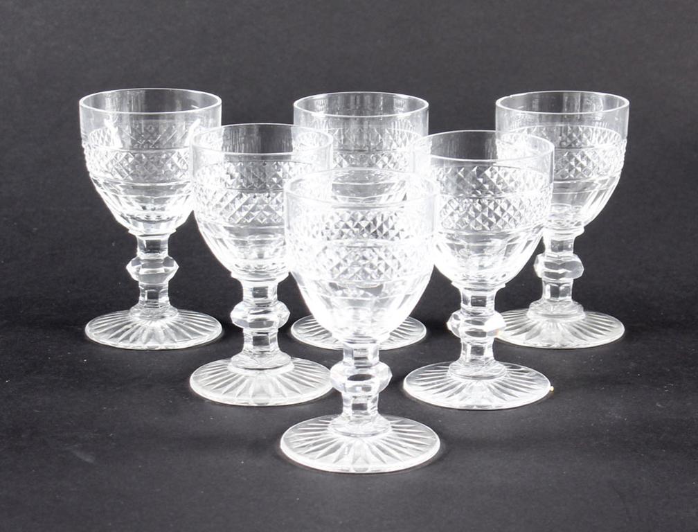 Antique Waterford Crystal Cut Glass 51 Piece Service, Early 20th Century 6
