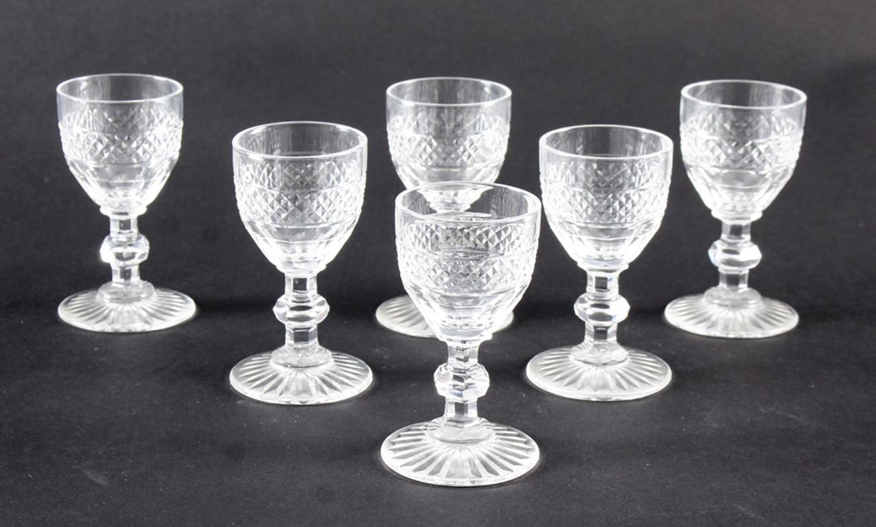 Antique Waterford Crystal Cut Glass 51 Piece Service, Early 20th Century 8