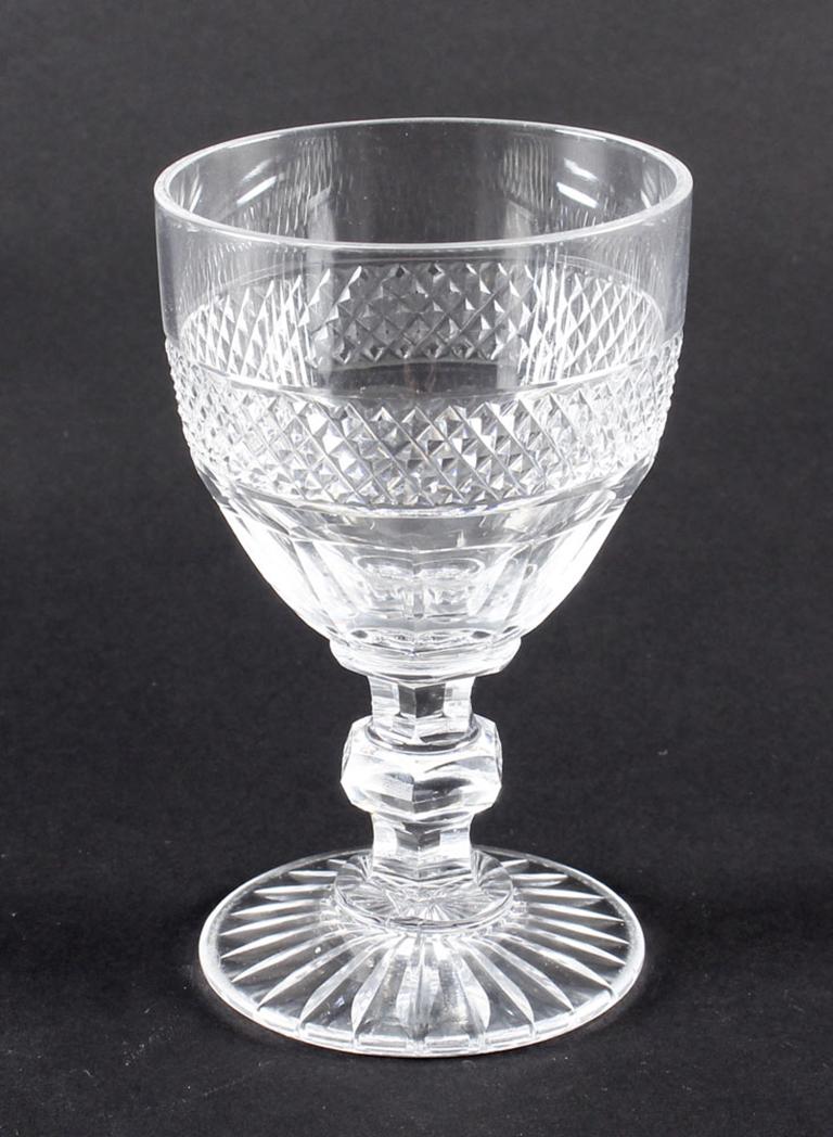Antique Waterford Crystal Cut Glass 51 Piece Service, Early 20th Century 10