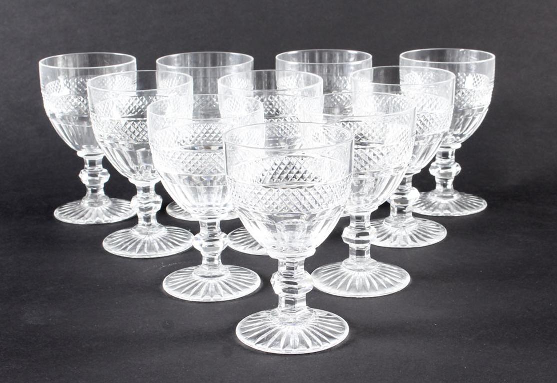 Antique Waterford Crystal Cut Glass 51 Piece Service, Early 20th Century 2
