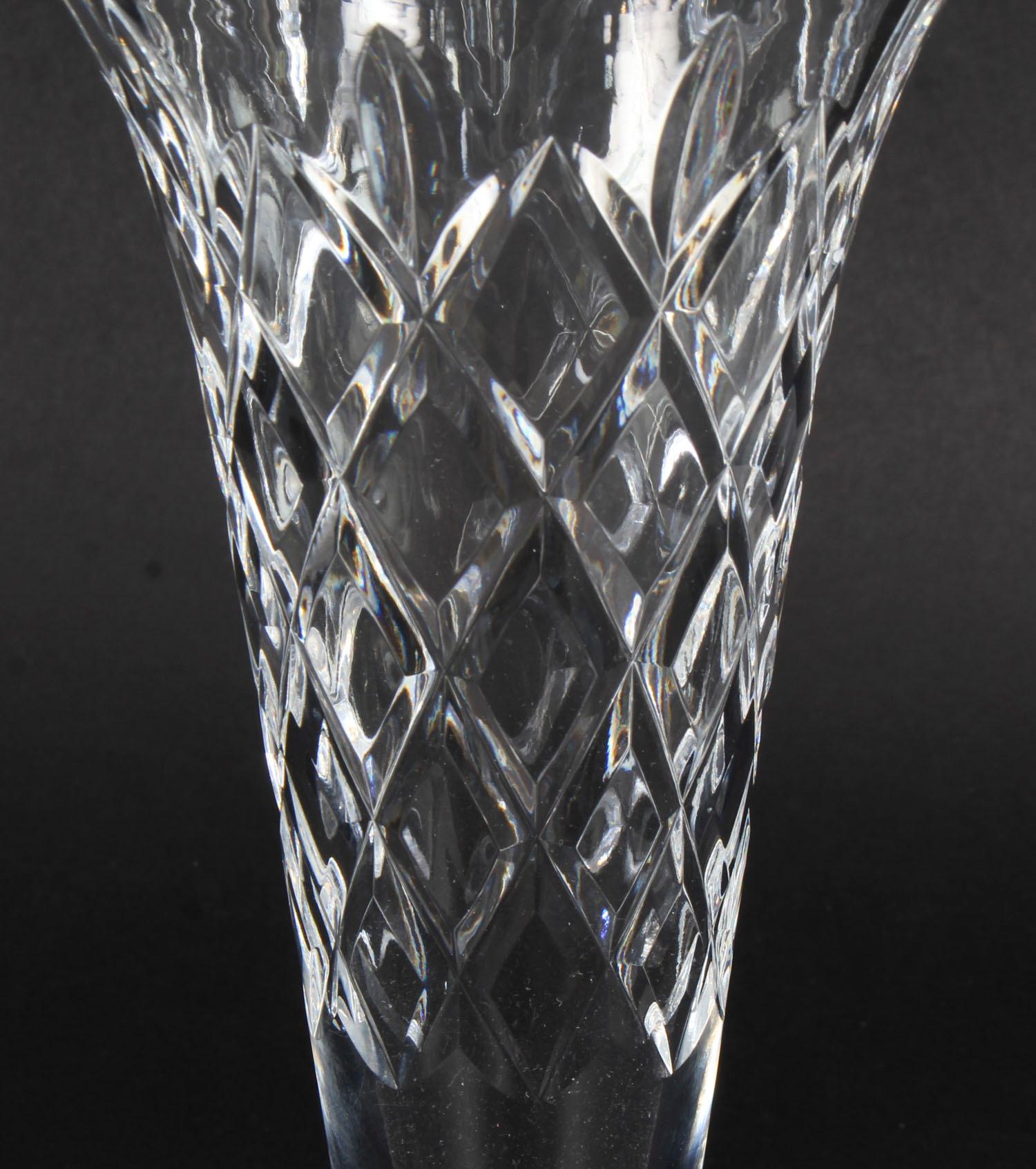 Antique Waterford Cut Crystal Vase C 1900 In Good Condition In London, GB