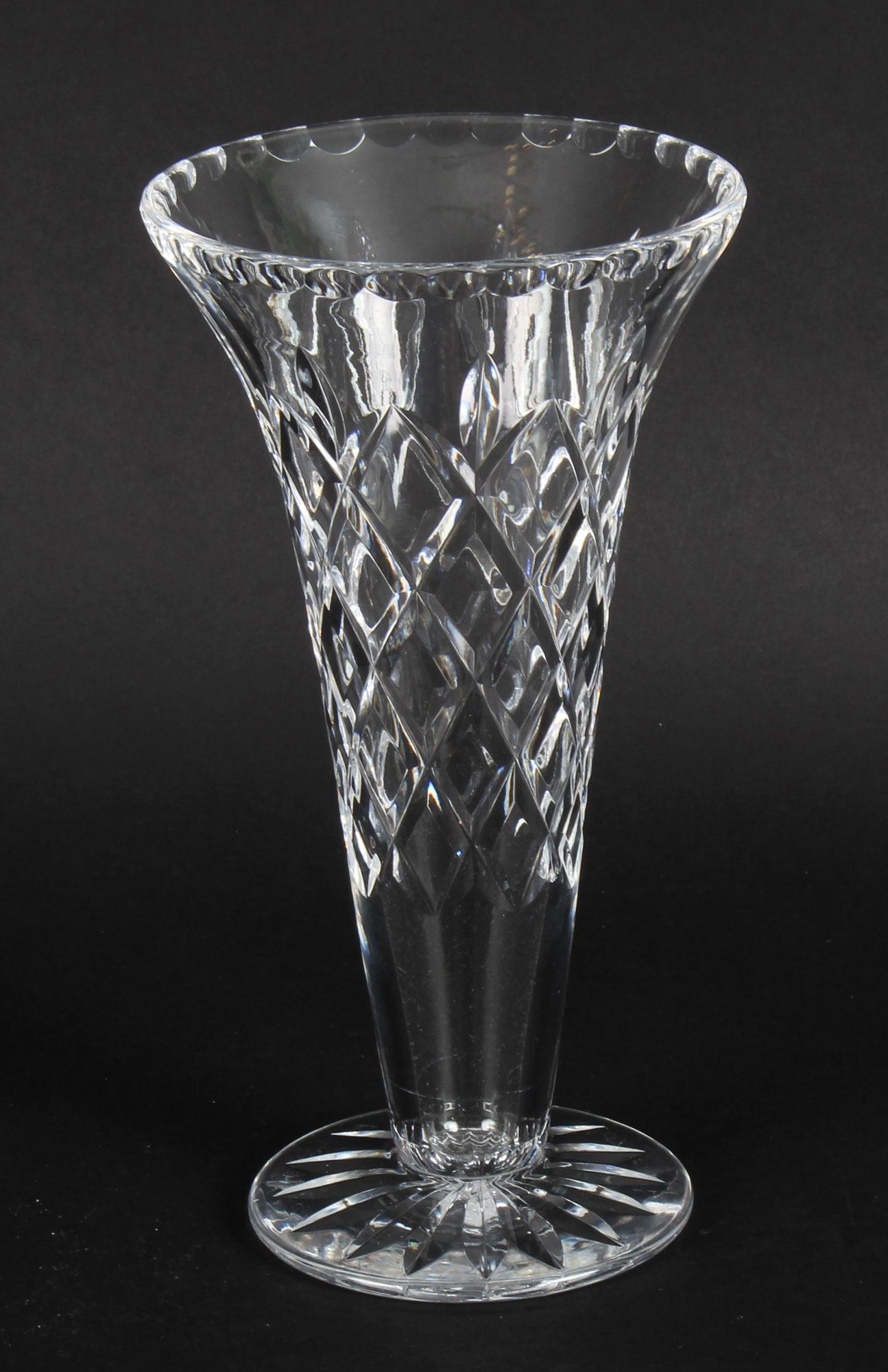 Antique Waterford Cut Crystal Vase C 1900 3