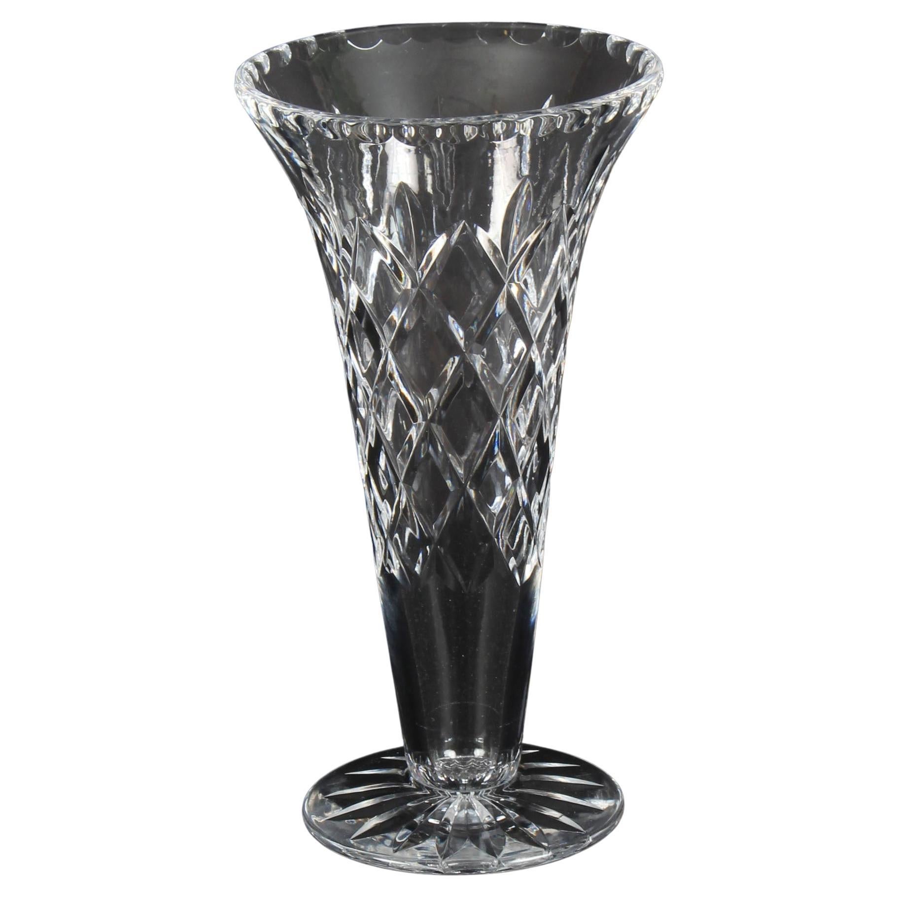 Antique Waterford Cut Crystal Vase C 1900