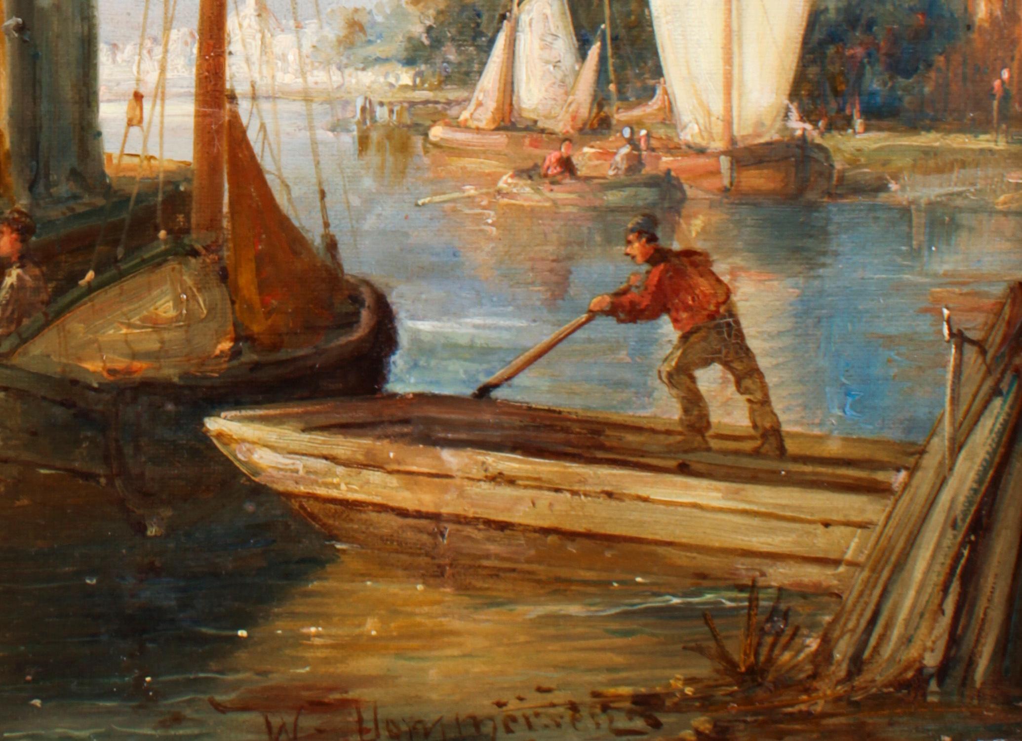 Peinture à l'huile ancienne de William Dommersen 19ème siècle Bon état - En vente à London, GB