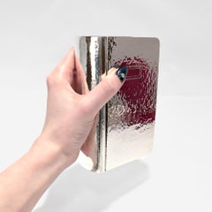 Antique Watrous Sterling Silver Hand-Hammered Figural Book Box with Wood Liner