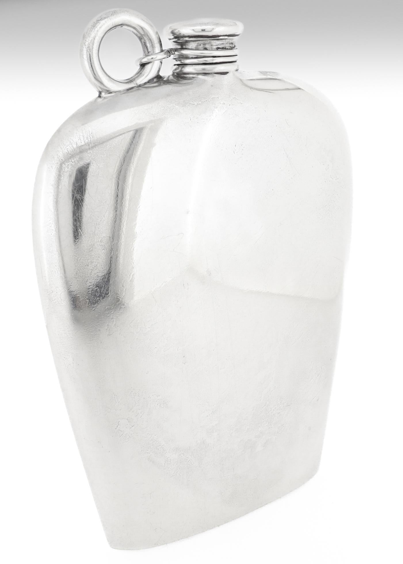 Antique Watrous Sterling Silver Old King Cole Figural Liquor Whisky Hip Flask For Sale 2