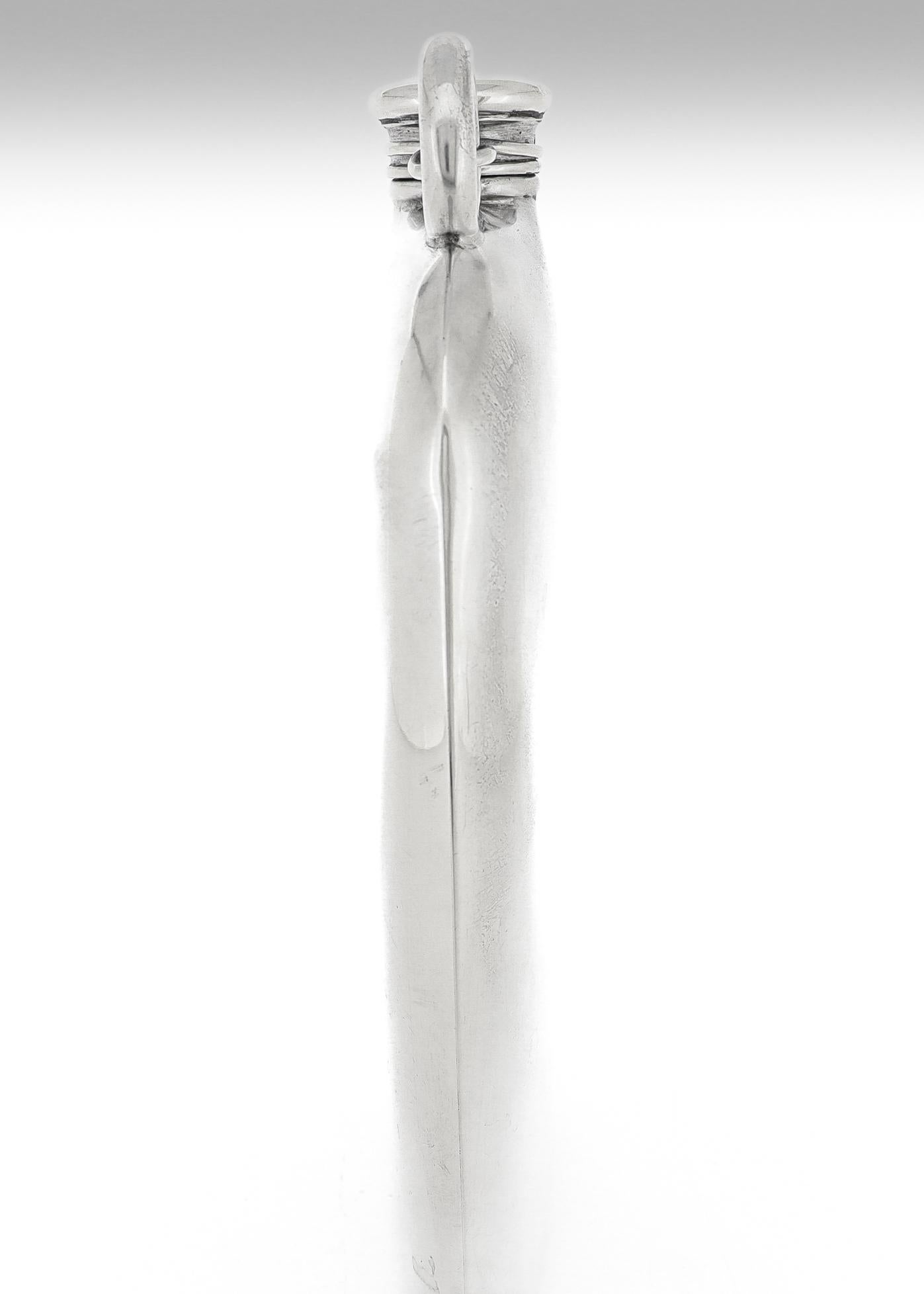 Antique Watrous Sterling Silver Old King Cole Figural Liquor Whisky Hip Flask For Sale 3
