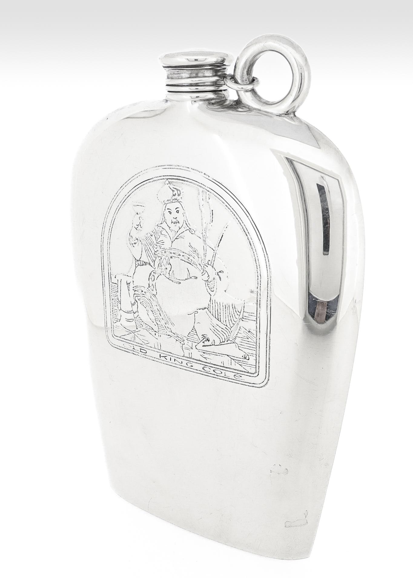 Antique Watrous Sterling Silver Old King Cole Figural Liquor Whisky Hip Flask For Sale 4
