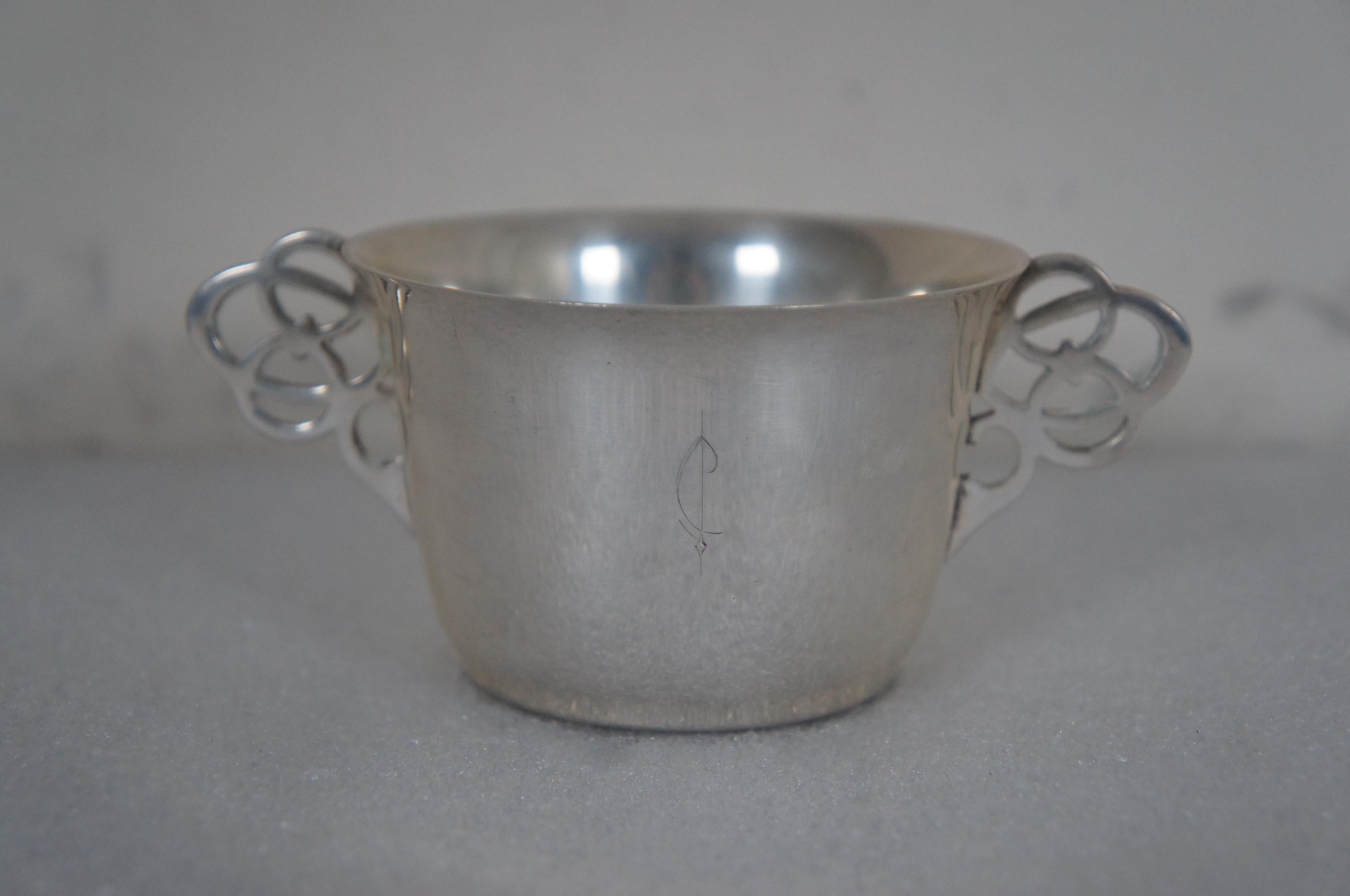 Antique Watson Sterling Silver Georgian Tea Coffee Creamer & Sugar Bowl 201g 1