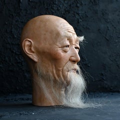 Antique Wax Head attributed to Matsumoto Kisaburo