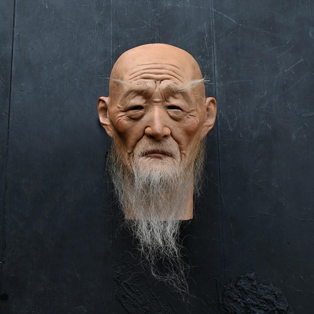 Antiker Wachskopf, zugeschrieben Matsumoto Kisaburo (Naturfaser) im Angebot