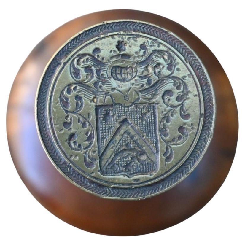 Antique wax Seal Stamp With Important Coat Of Arms, 18th Century