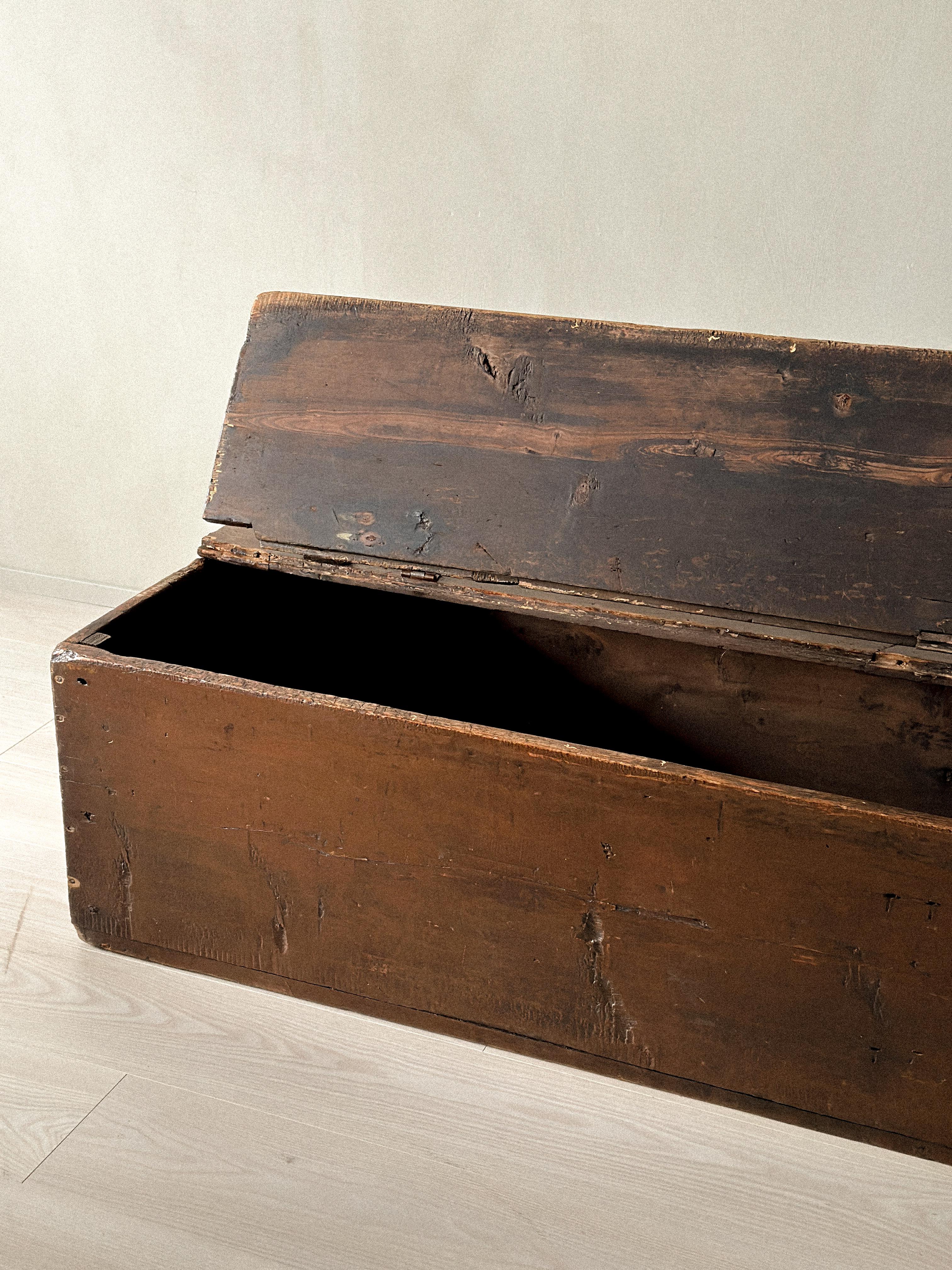 Pine Antique Weapon Chest, Scandinavia, c. 1700s For Sale