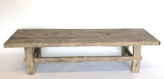 Banc en orme vieilli