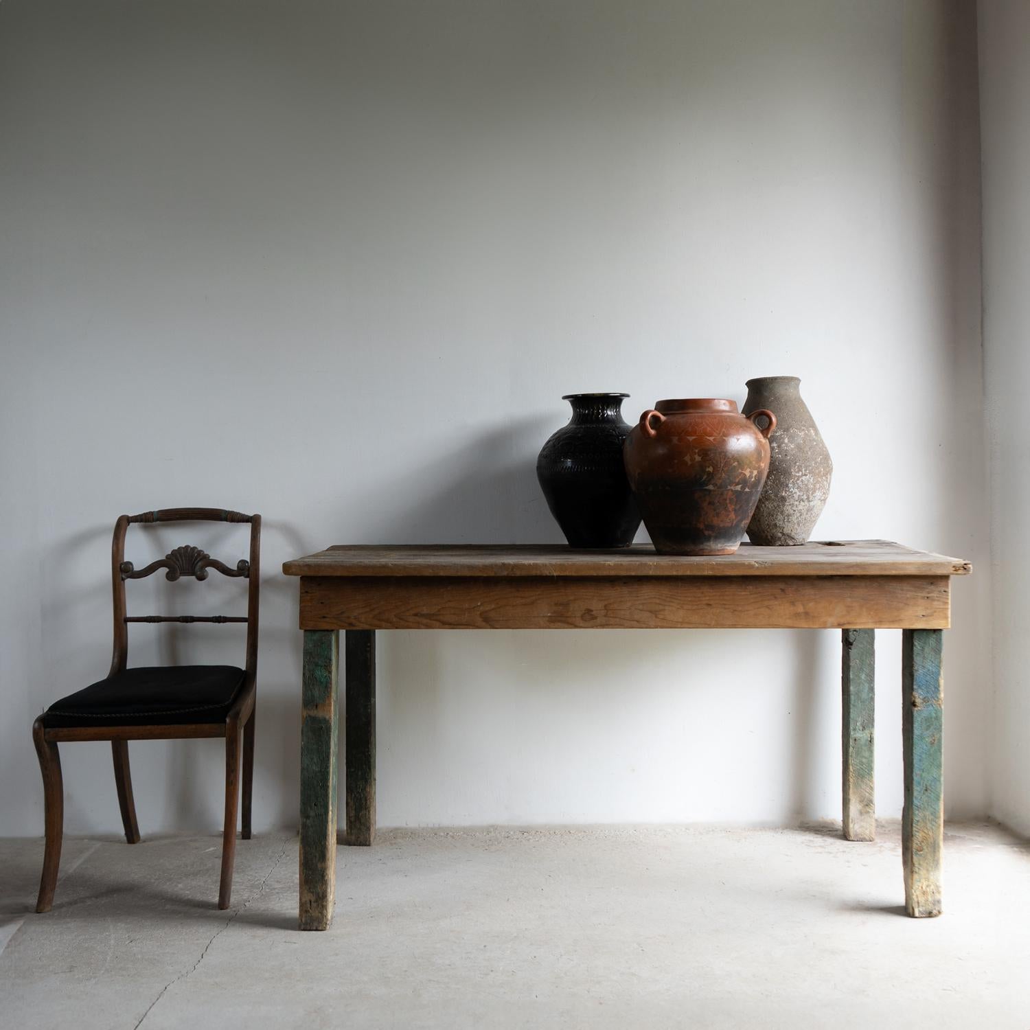 Antique Weathered Pine Mill Table/Dining Table, Northern British, 19Th Century For Sale 5