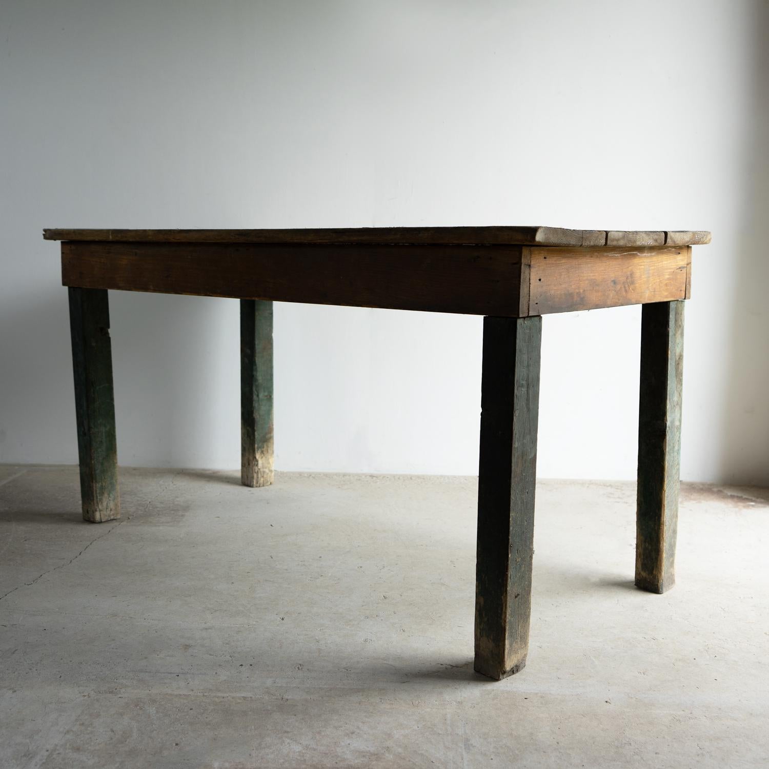 Antique Weathered Pine Mill Table/Dining Table, Northern British, 19Th Century For Sale 1