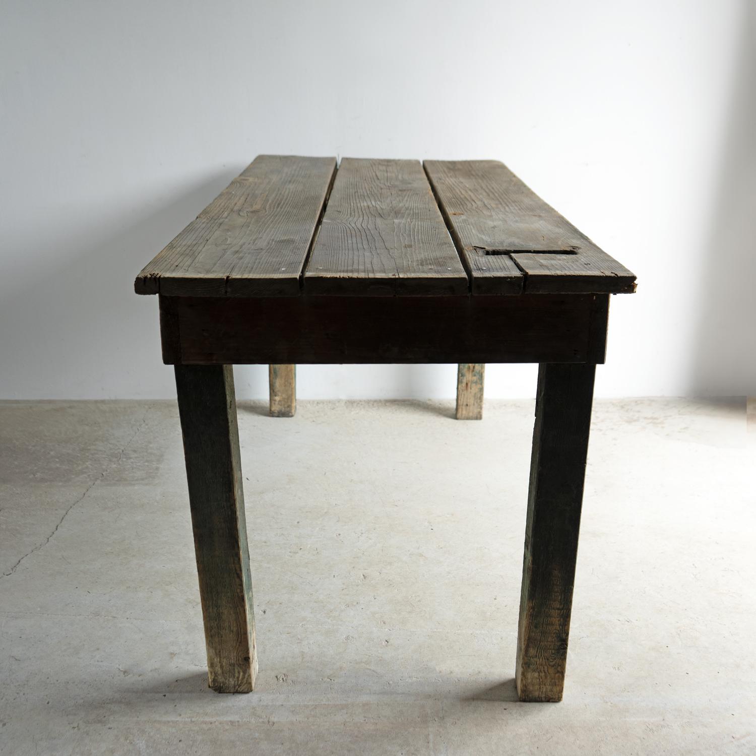 Antique Weathered Pine Mill Table/Dining Table, Northern British, 19Th Century For Sale 3